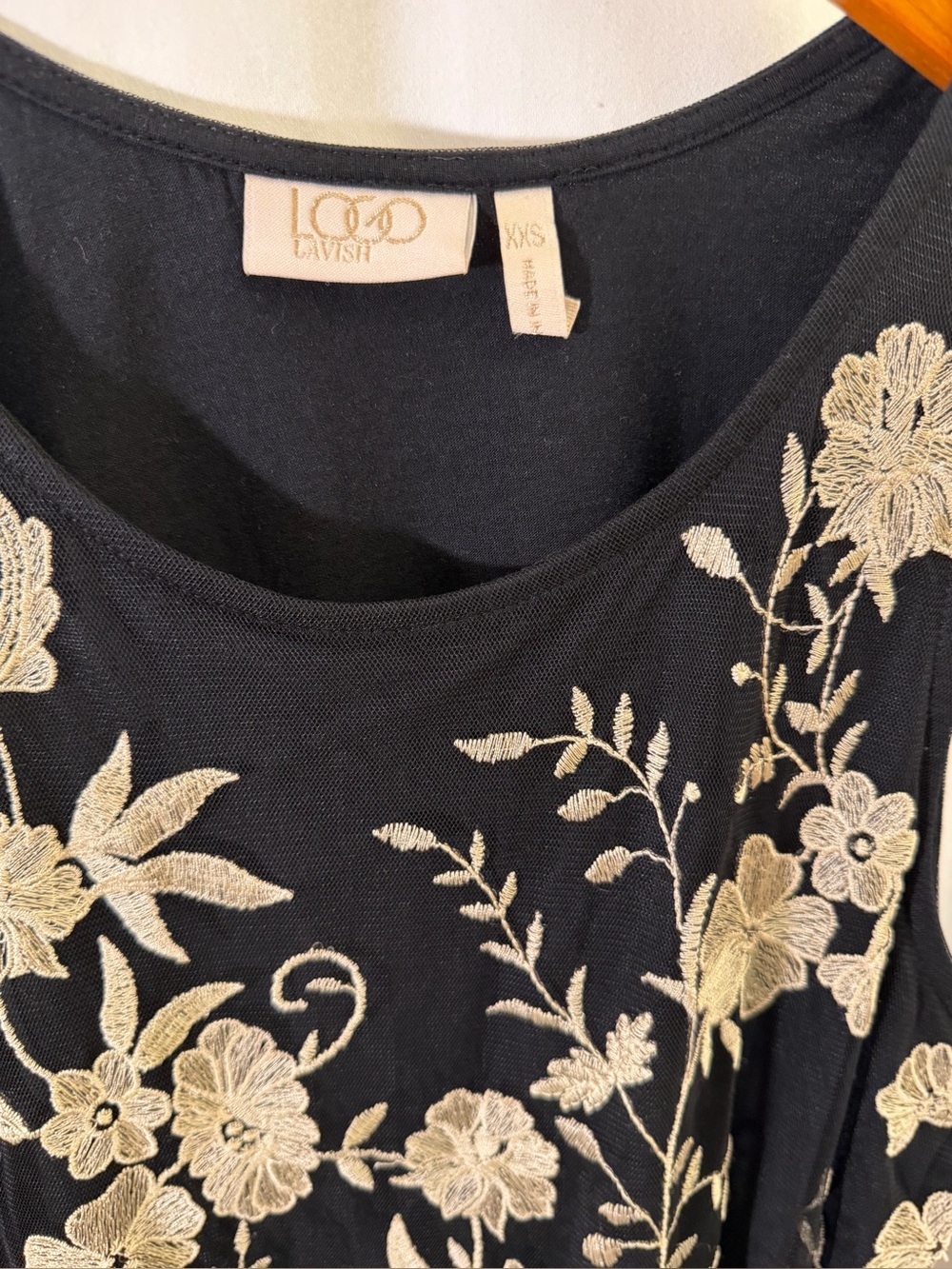 Logo Lavish summer dress embroidered with slip dress black size xxs - Picture 5 of 16